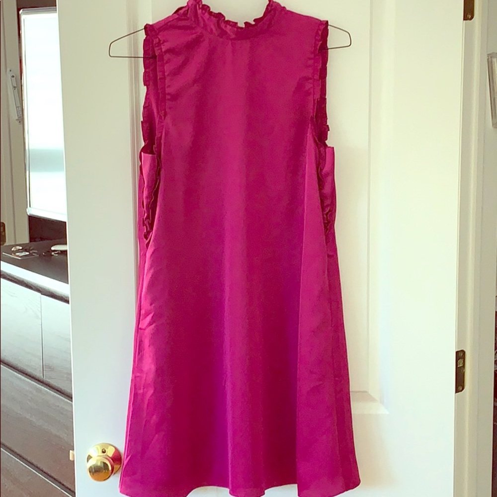 Fuschia silk dress